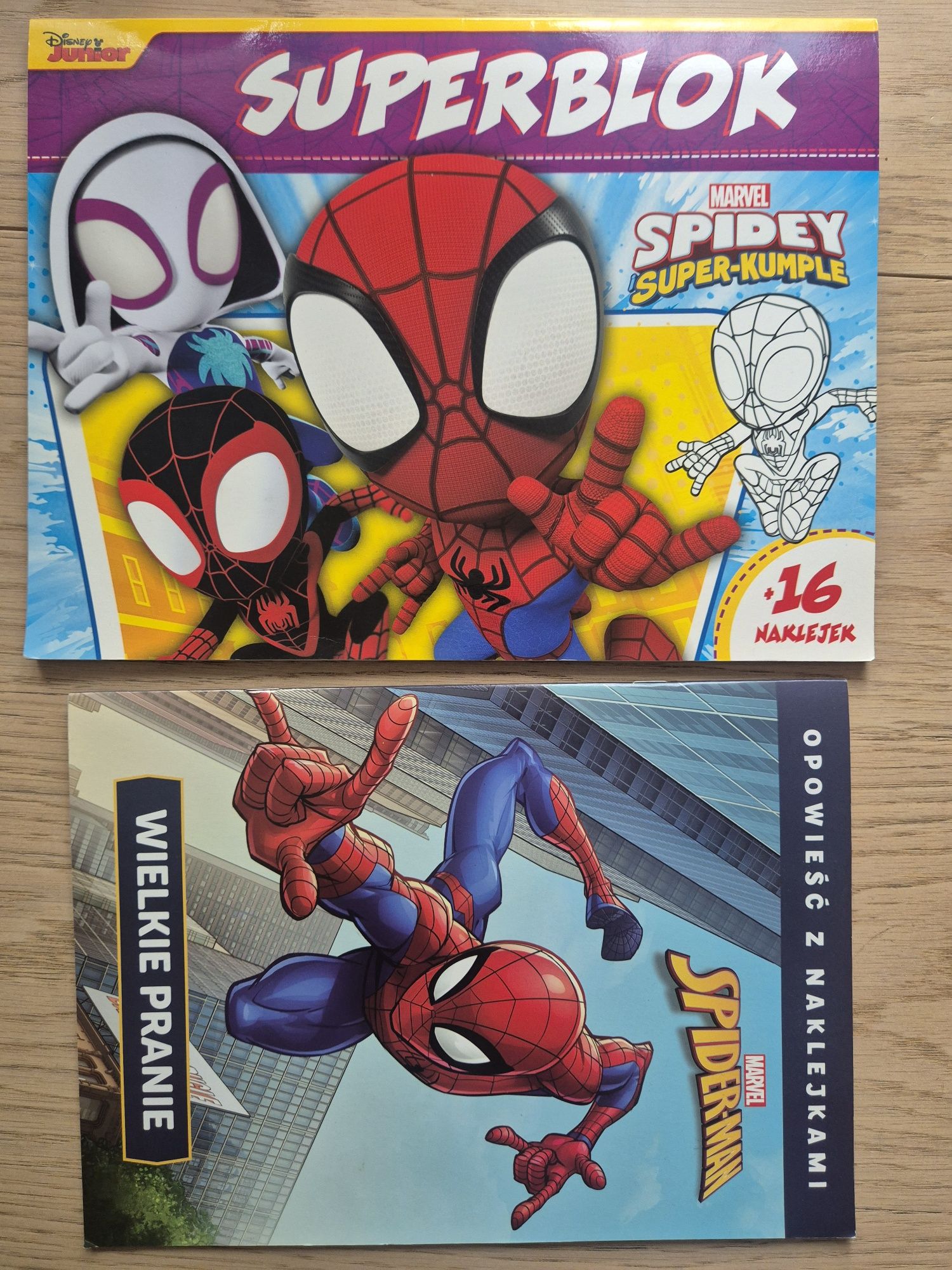 Spiredman spidey kolorowanka, naklejki, opowiadanie