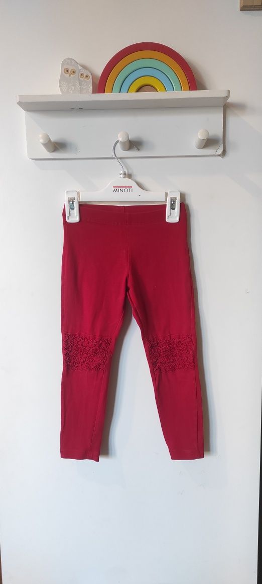 Czerwone legginsy Lindex. Rozmiar 104
