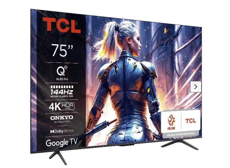 Telewizor  TCL 75C75B 75" QLED 4K 144Hz Google TV Dolby Atmos Dolby