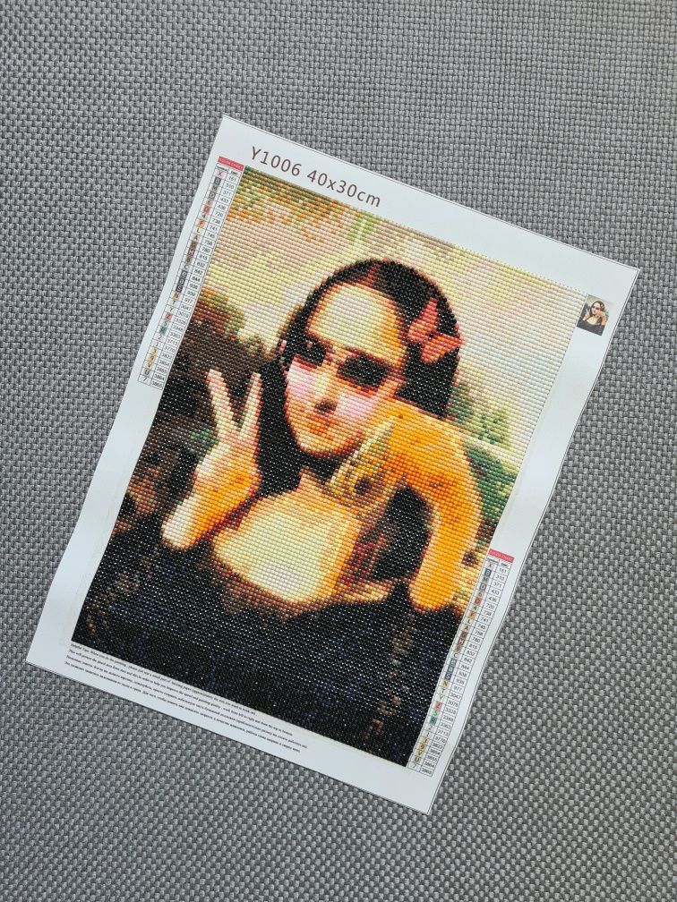 Obraz na płótnie Mona Lisa na wesoło 30x40cm nowy