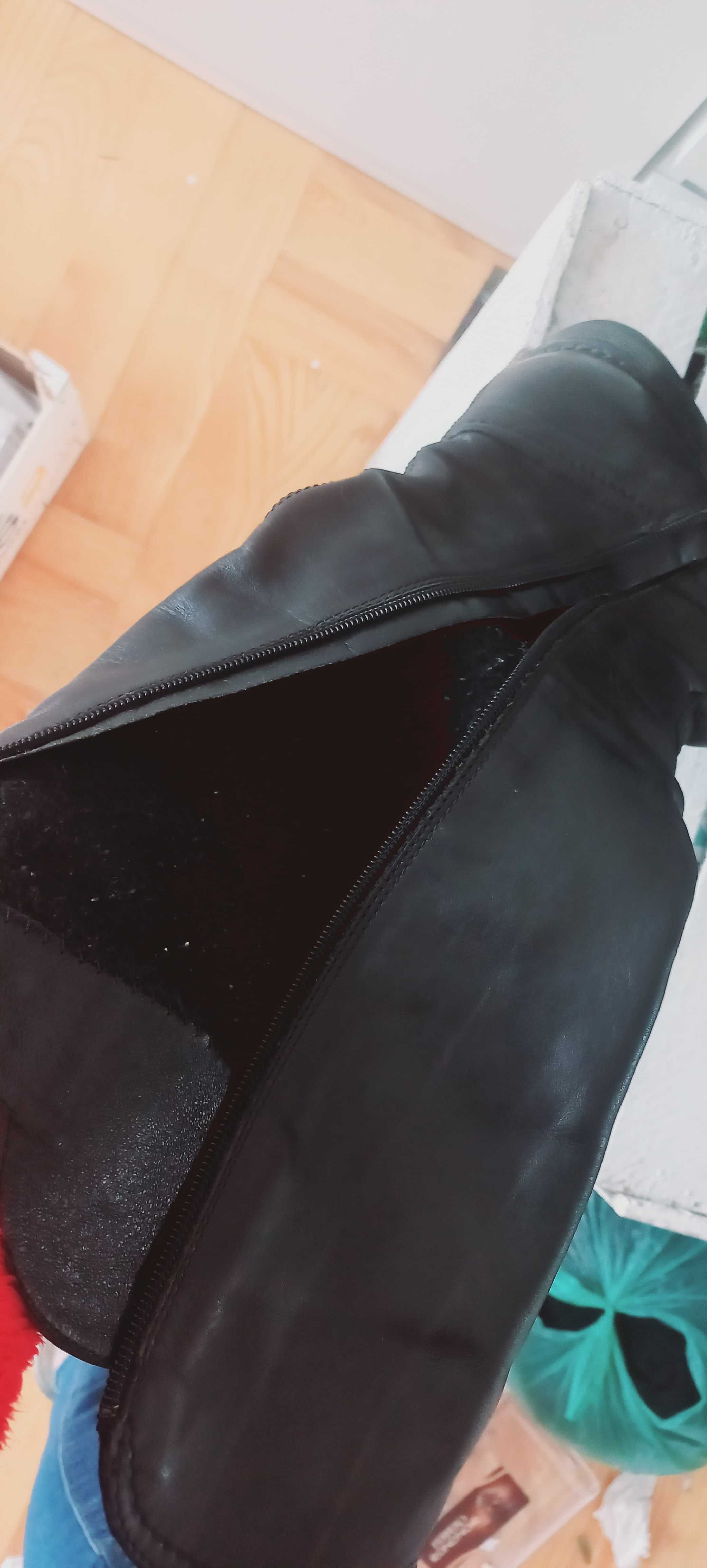 Buty zimowe skórzane 37
