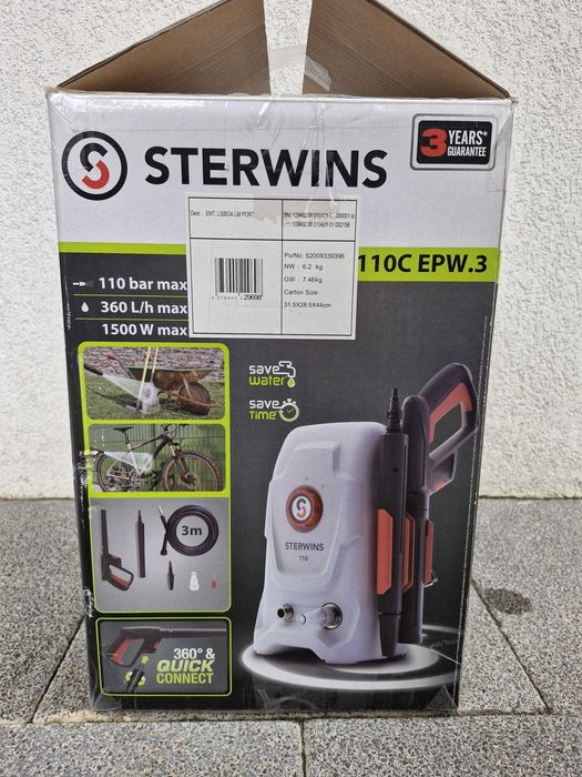 Lavadora de alta pressão STERWINS 110C EPW-3 - como NOVA na caixa
