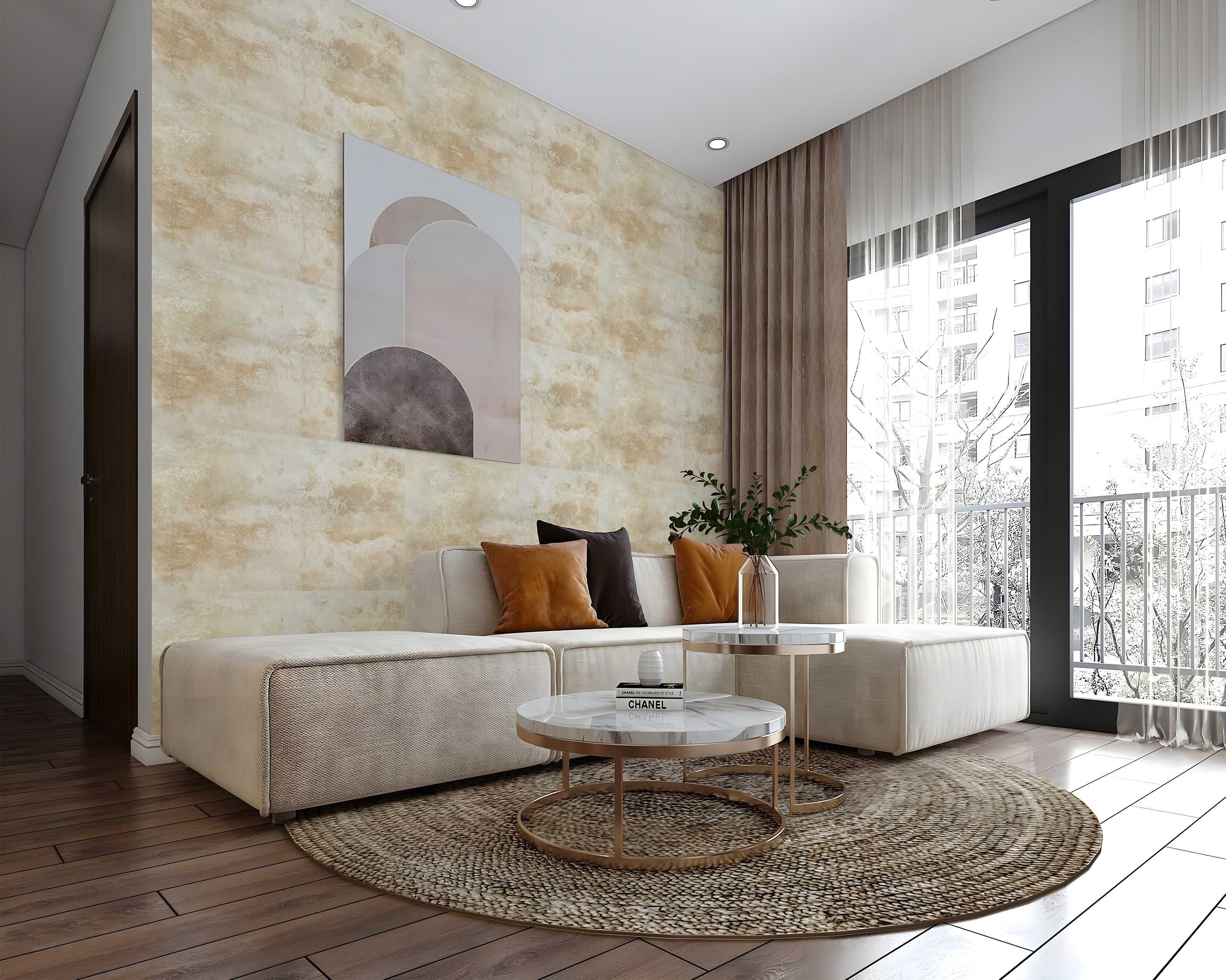 Panel Dekoracyjny Beton Zacierany Miedziany 100x50
