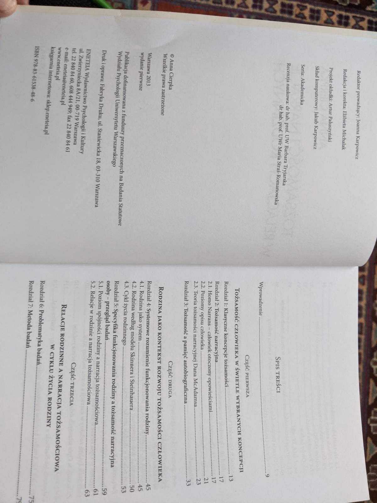 Cierpka A., Tożsamość i narracje w relacjach rodzinnych