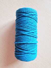 Rolo Macramé Cordel Trançado Azul 3mm