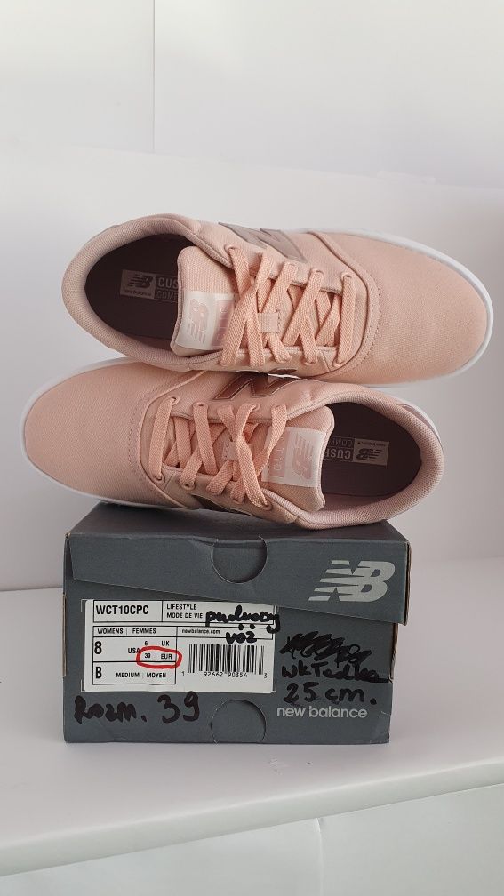 Buty damskie nowe sportowe New Balance pudrowy róż rozmiar 39