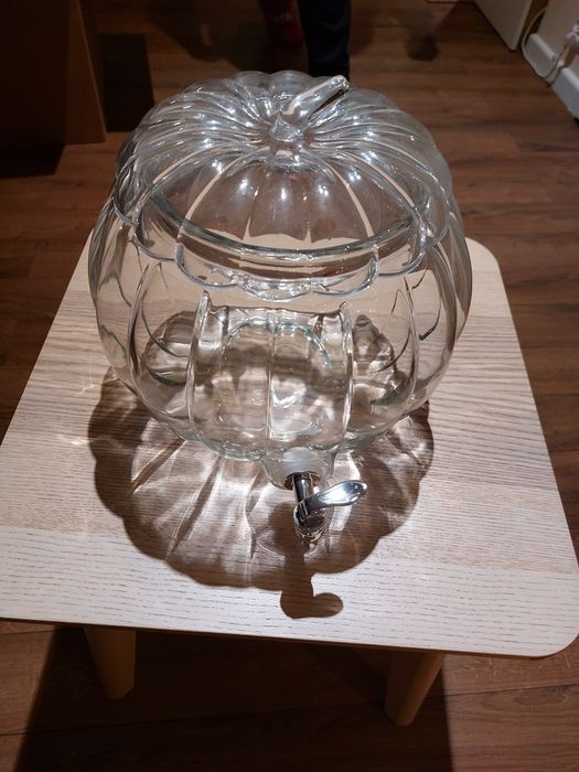 Homla waza na poncz lemoniadę z kranikiem dynia 8L ozdoba szklana