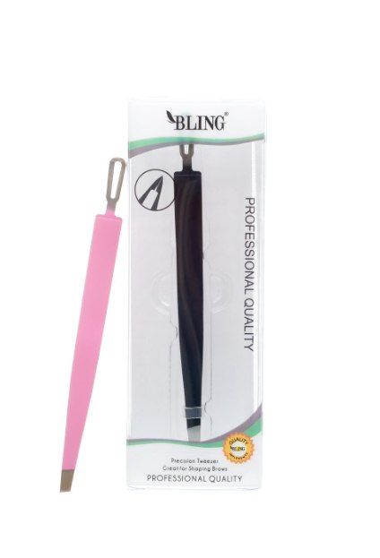 Pęseta do brwi BLING Professional - czarna, BL-35