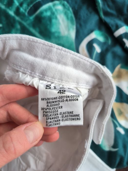 Jeansy damskie białe skinny rozmiar L