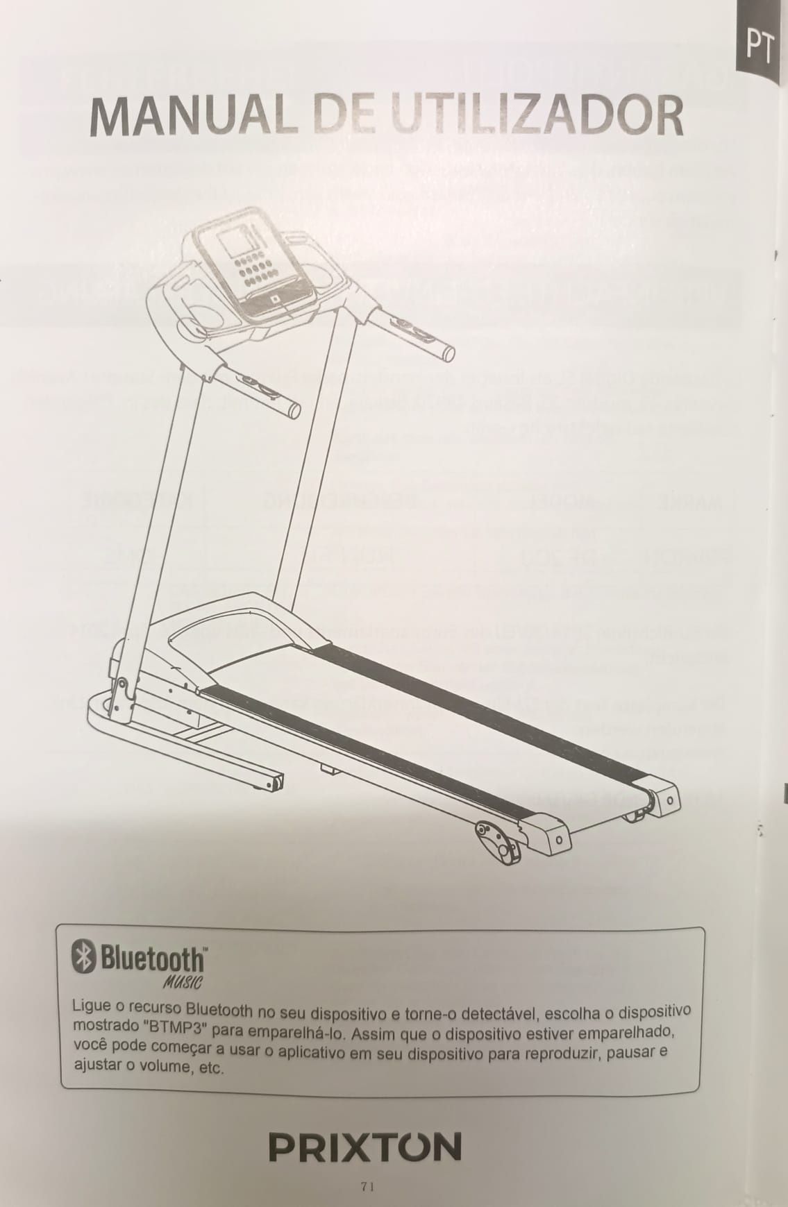 Passadeira prixton com bluetooth