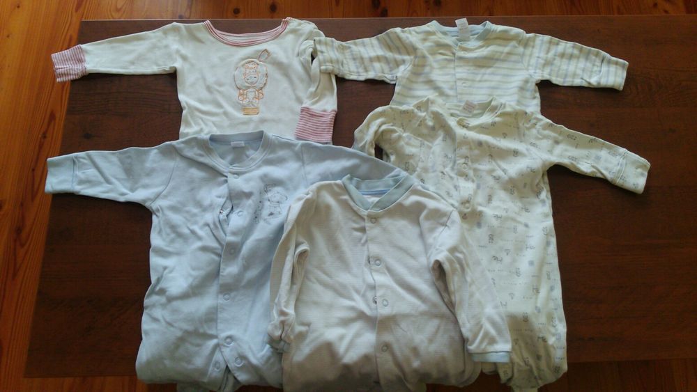 Zestaw ubranek chłopięcych 2 szt.spodni, 6 szt pajacyków, 1 body