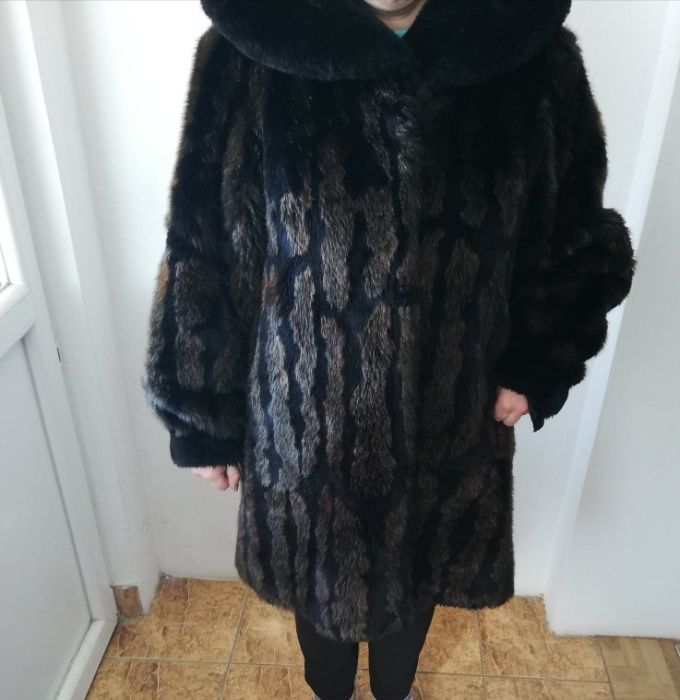 Sprzedam Sztuczne Futro z kapturem! Jak nowe! Rozmiar 42, 44