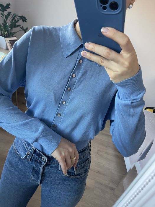 Голуба кофта поло, розмір с