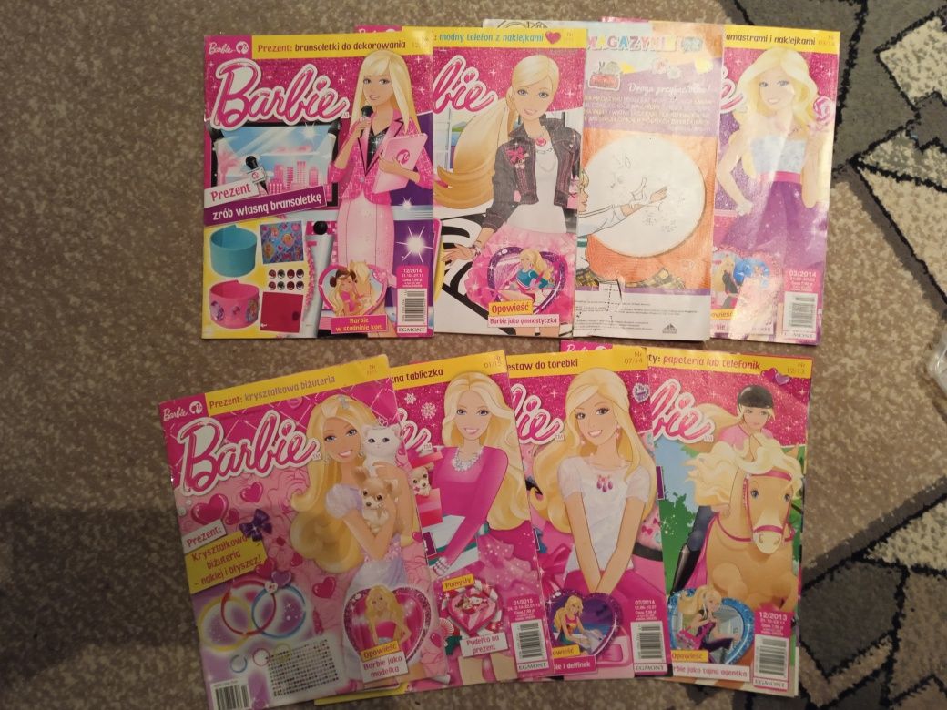 Magazyn czasopismo Barbie dla dziewczynek zestaw 8 sztuk
