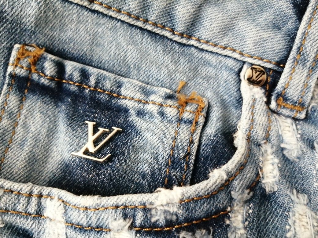 NOWE damskie krótkie spodenki Louis Vuitton jeansy LV szorty jeans 31