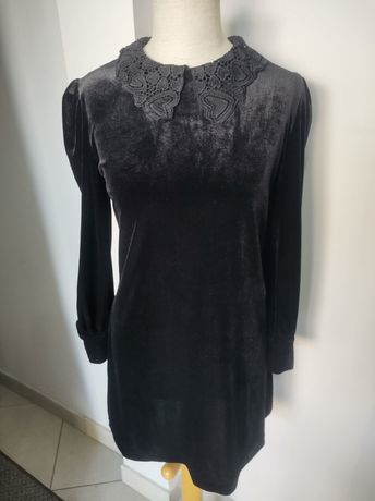 Sukienka czarna aksamit