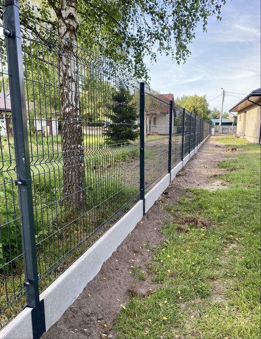 Mega Promocja! Ogrodzenie Panelowe 153cm Słupki Podmurówka Ogrodzenia