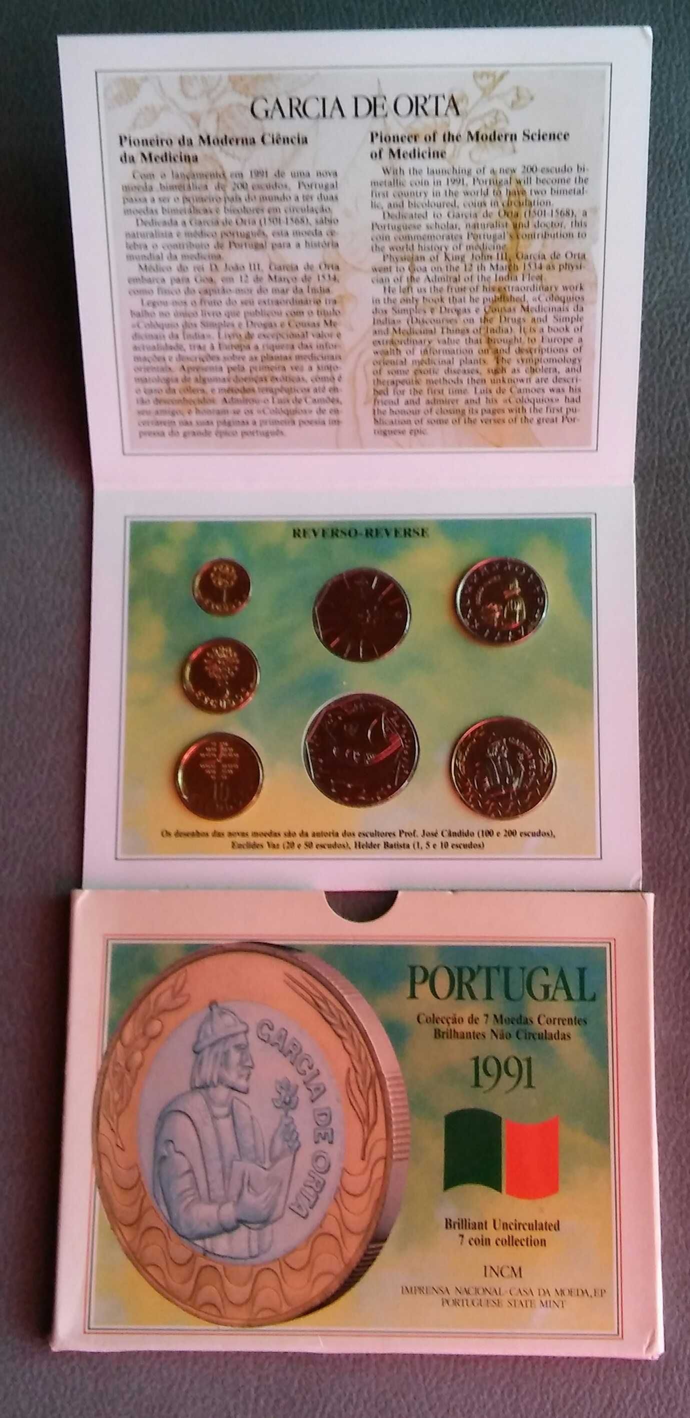 Moedas carteiras BNC 1986, 1991 e 1997