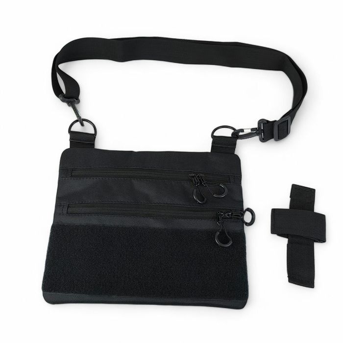 Сумка черная с кобурой, сумка мужская, сумка через плечо, барсетка