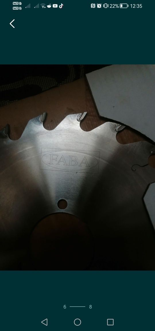 Tarcze do drewna 7 sztuk 250x3.2. 2x2.2 x 60