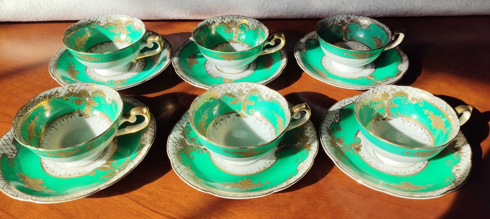 6 chávenas de café em porcelana japonesa Chugai Foreign