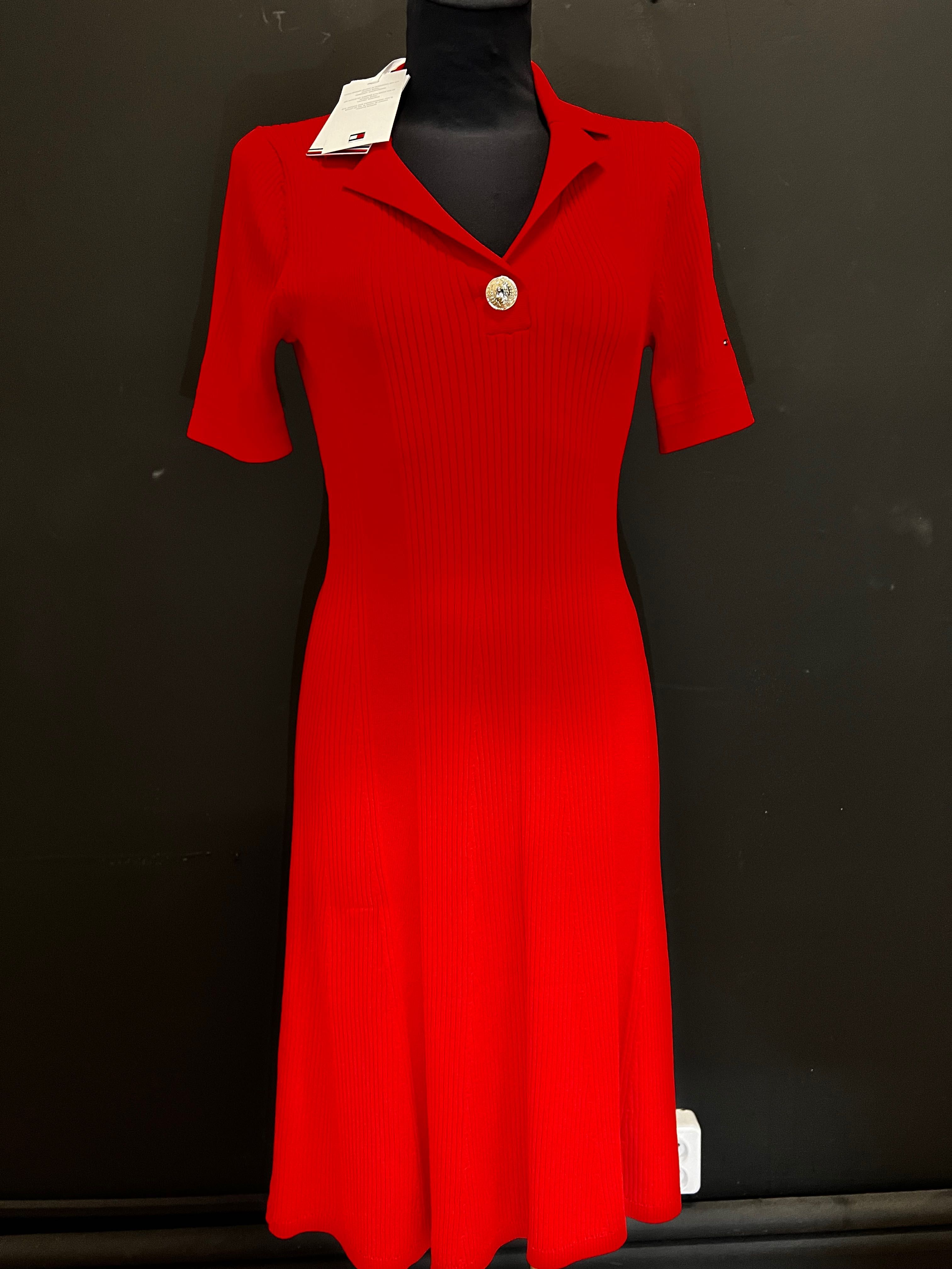Czerwona sukienka Tommy Hilfiger