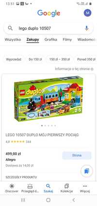 Lego duplo pociąg 10507