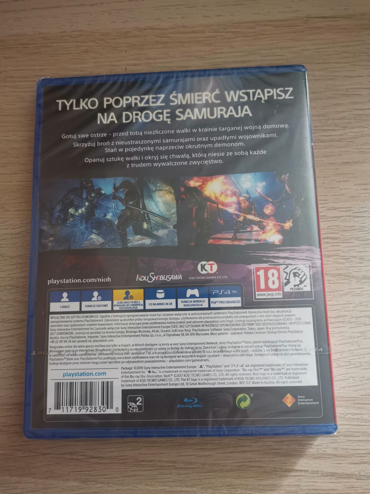 Nioh nowa w foli ps4 PlayStation 5
