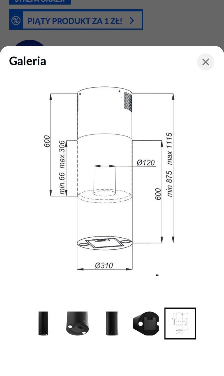 okap beko BHCI31322BBH
