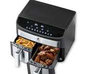 Frytkownica frytownica dwukomorowa poj. 2x3.5 L airfryer beztłuszczowa