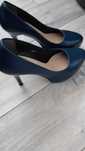 Buty szpilki granatowe