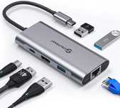 Koncentrator USB C, UtechSmart 6 w 1 USB C Dock z 4K HDMI,