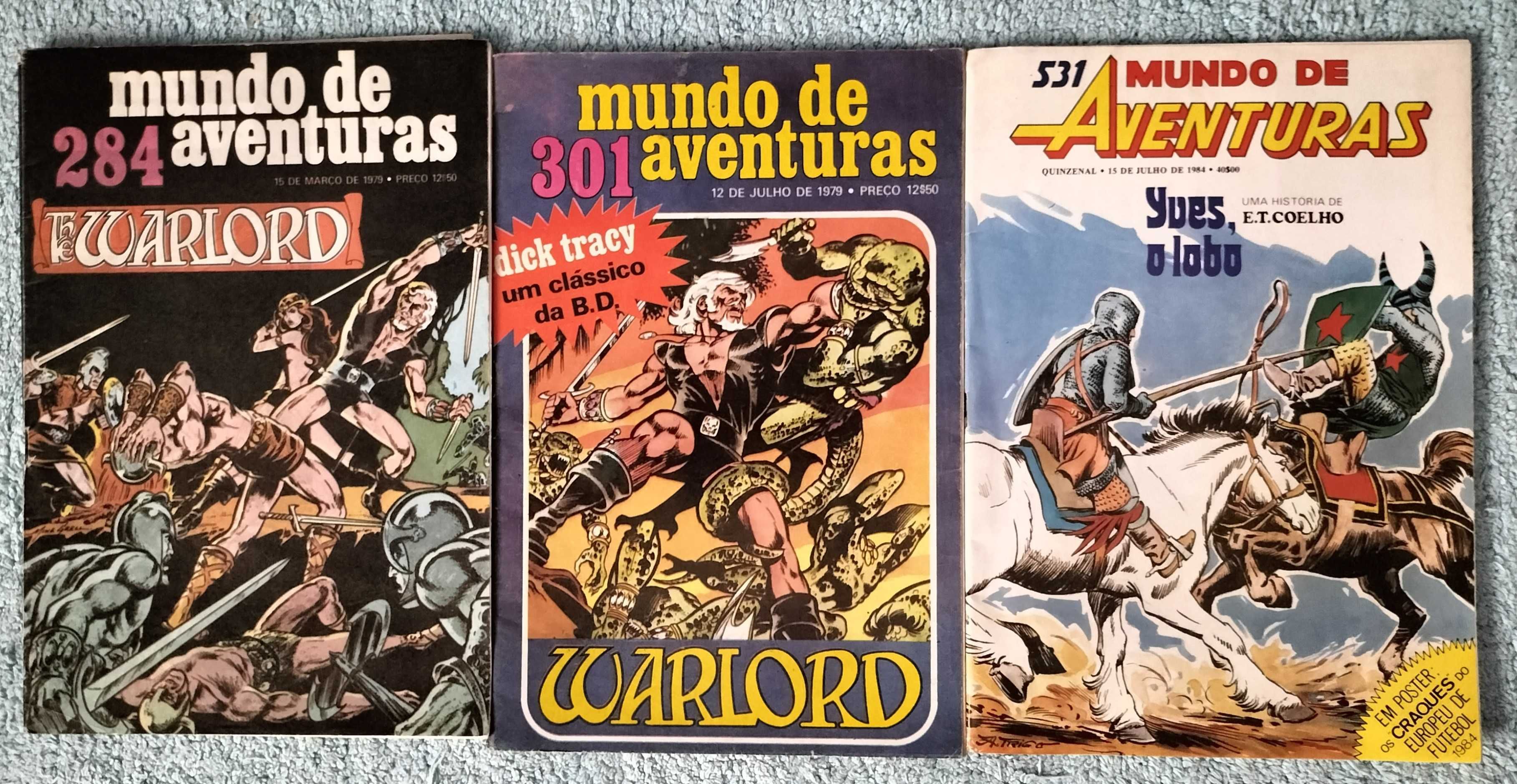 Lote vintage de revistas BD (Mundo Aventuras, Tintin, Zagor, etc)