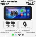 6.25 Rejestrator Motocyklowy FHD CarPlay Android Auto IP67 Dual Kamera