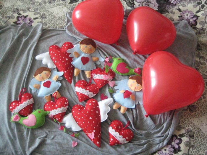 подарунок подарок валентинка игрушка серце сердце фетр Валентина