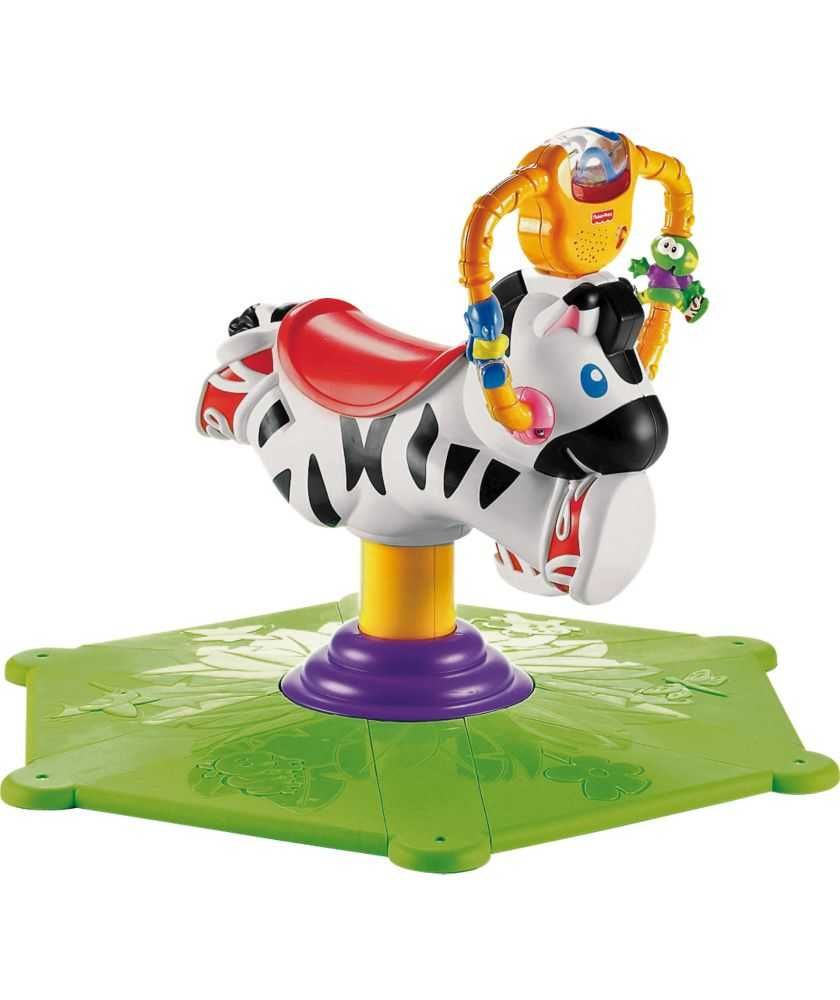 Fisher-Price Go Baby Go! Bounce & Spin Zebra - criança