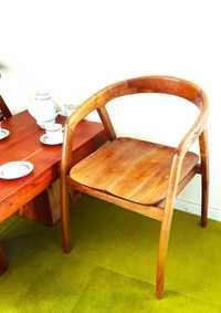 Fotel kolonialny, Indyjski z drewna Mango w idealnym stanie - jak NOWY