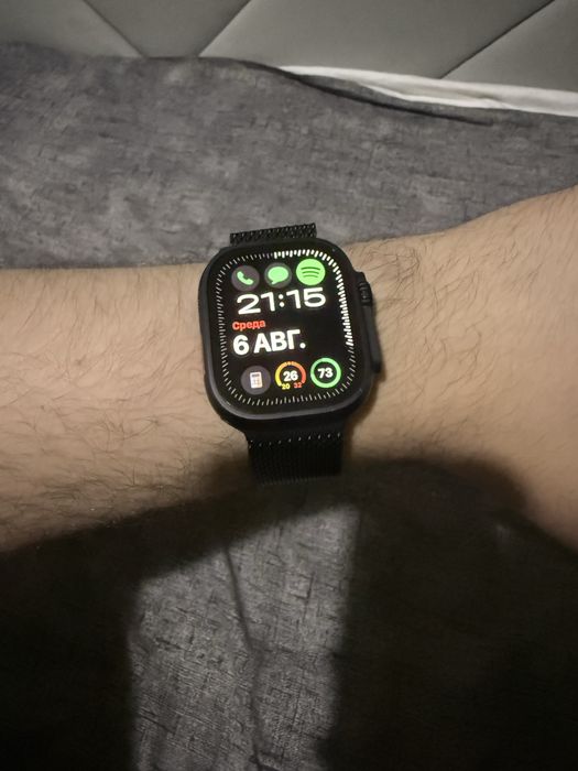 Apple Watch Ultra 2 • Black Titanium 49 мм • Milanese Loop