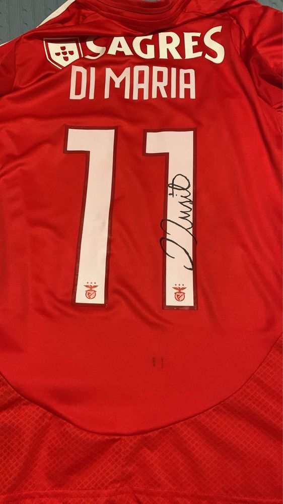 Camisola oficial Di Maria SLB Assinada