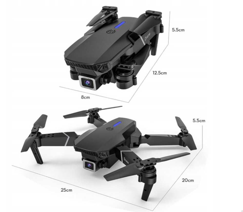 E100 PRO Dron 2 Kamery HD Zawis 350m + Baterie - (Wyprzedaż)