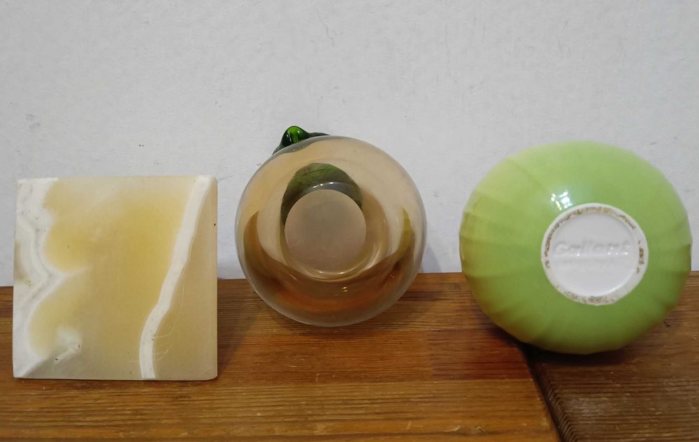 Ваза подсвечник яблоко стекло  пирамида