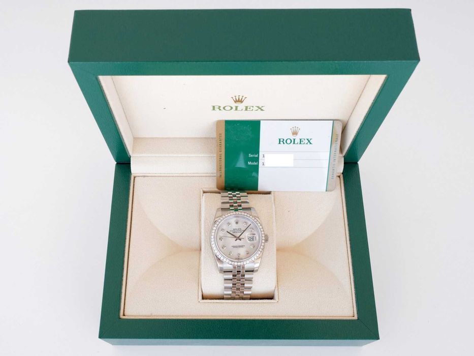 Rolex Datejust 36mm Jubilee Steel Diamond Bezel MOP Dial