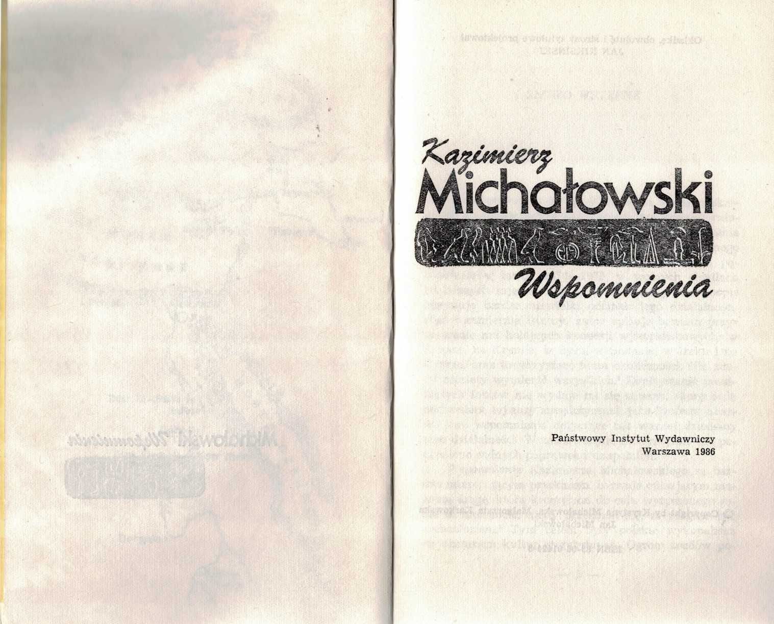 Wspomnienia Kazimierz Michałowski