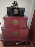 Arca vintage oriental lacada