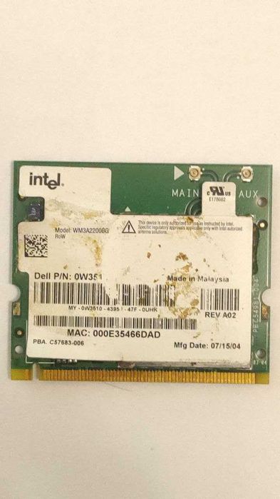 Карта wi-fi intel pro/wireless 2200bg wm3a2200bg