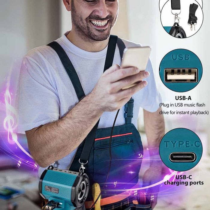 Bluetooth колонка, павербанк Makita, Milwaukee