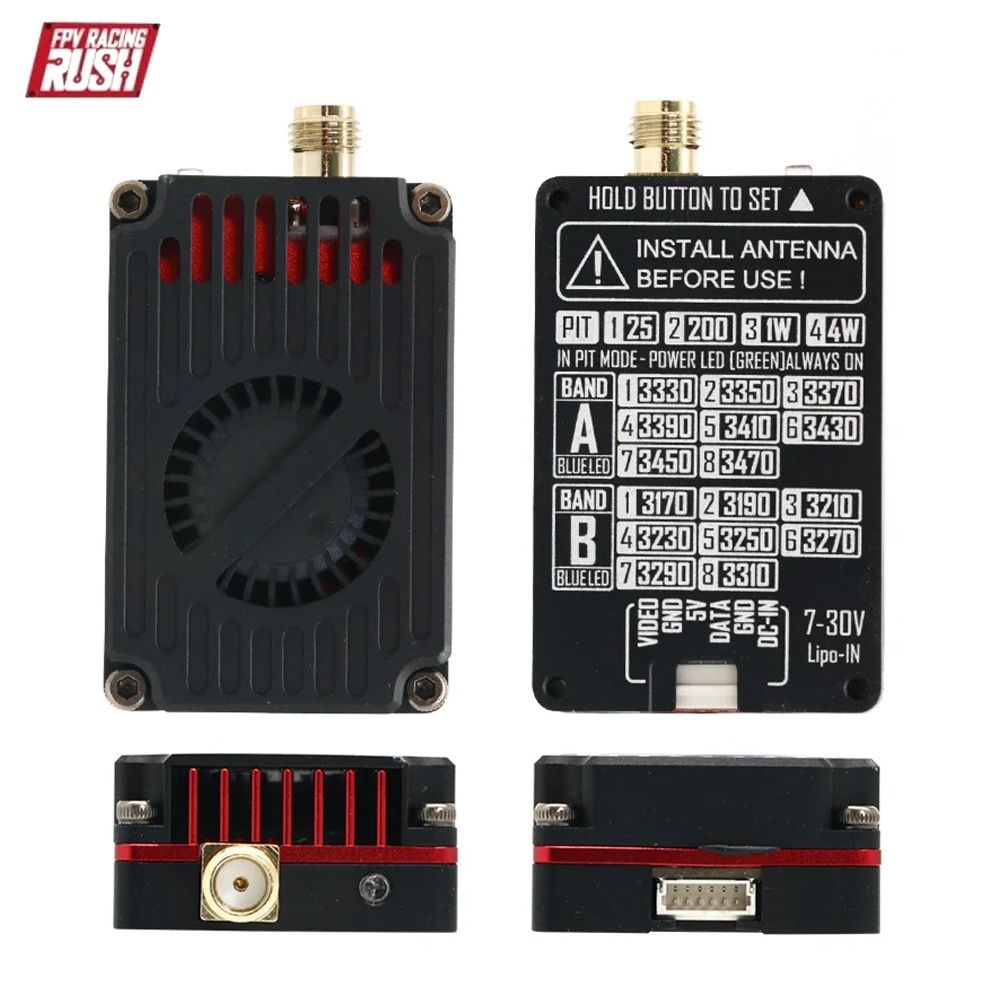 Відеопередавач VTX RushFPV 3.3G 4W VTX