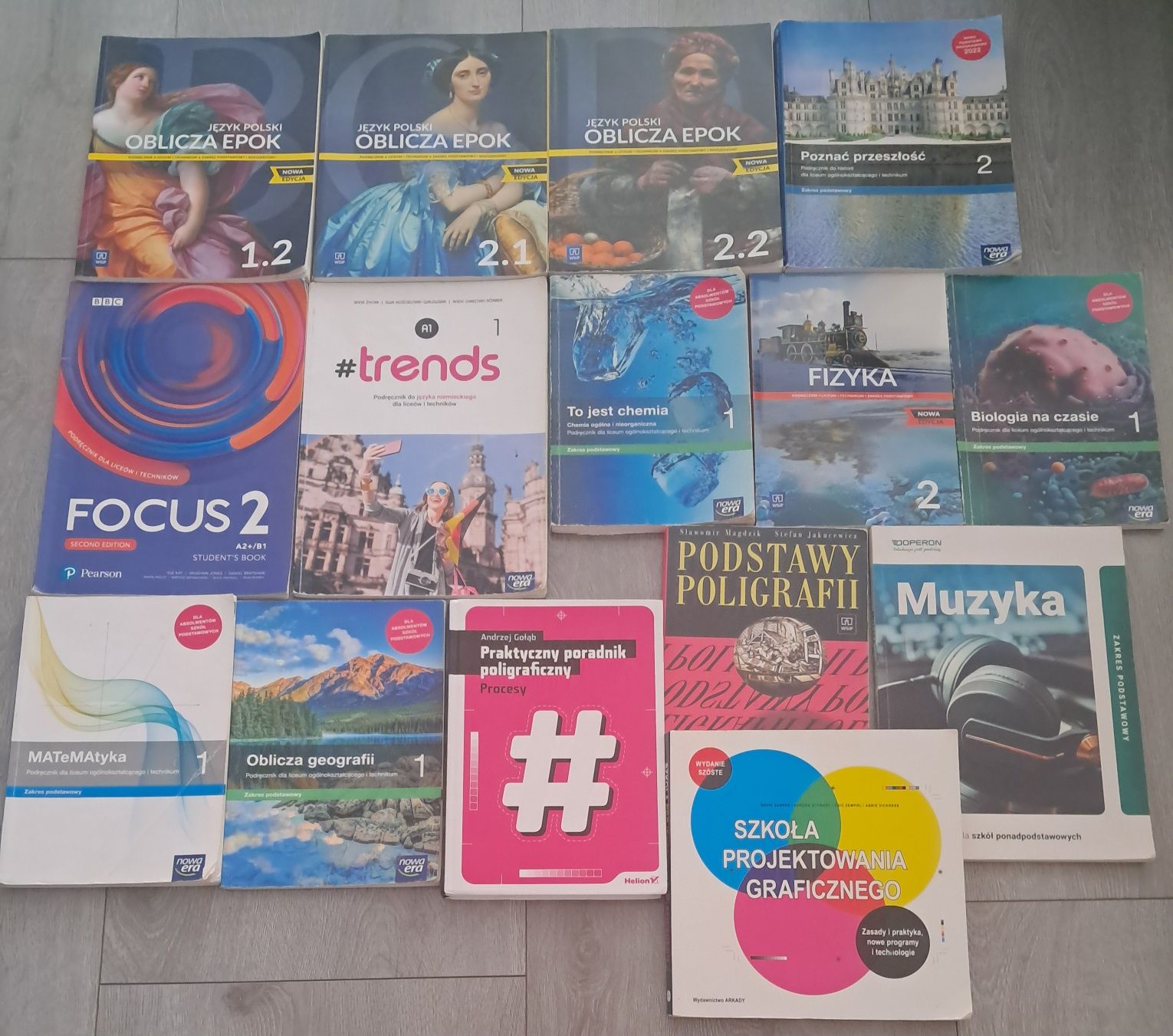 Książki do liceum i technikum klasa 1,2,3