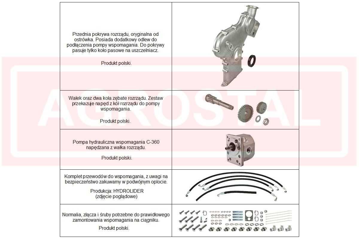 Wspomaganie kierownicy  C360/355 MF T25 siłownik orbitrol AGROSTAL