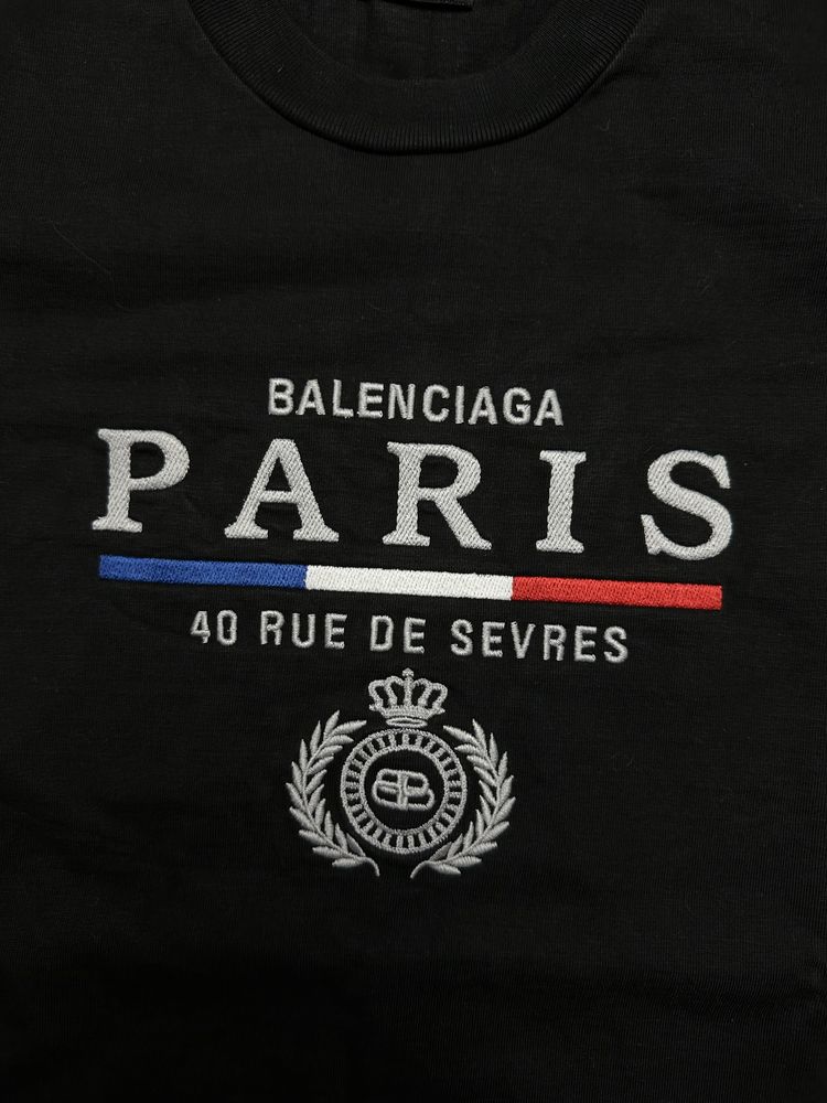 Koszulka Balenciaga T-Shirt Paris 40 Rue De Sevres Logo
